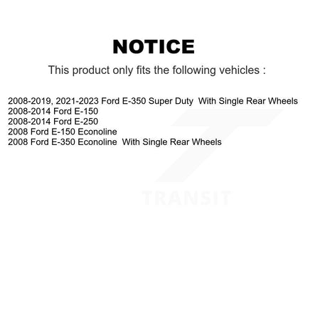 Front Rear Semi-Metallic Pad Coated Brake Rotor Kit For Ford E-350 Super Duty E-250 E-150 KGA-104433
