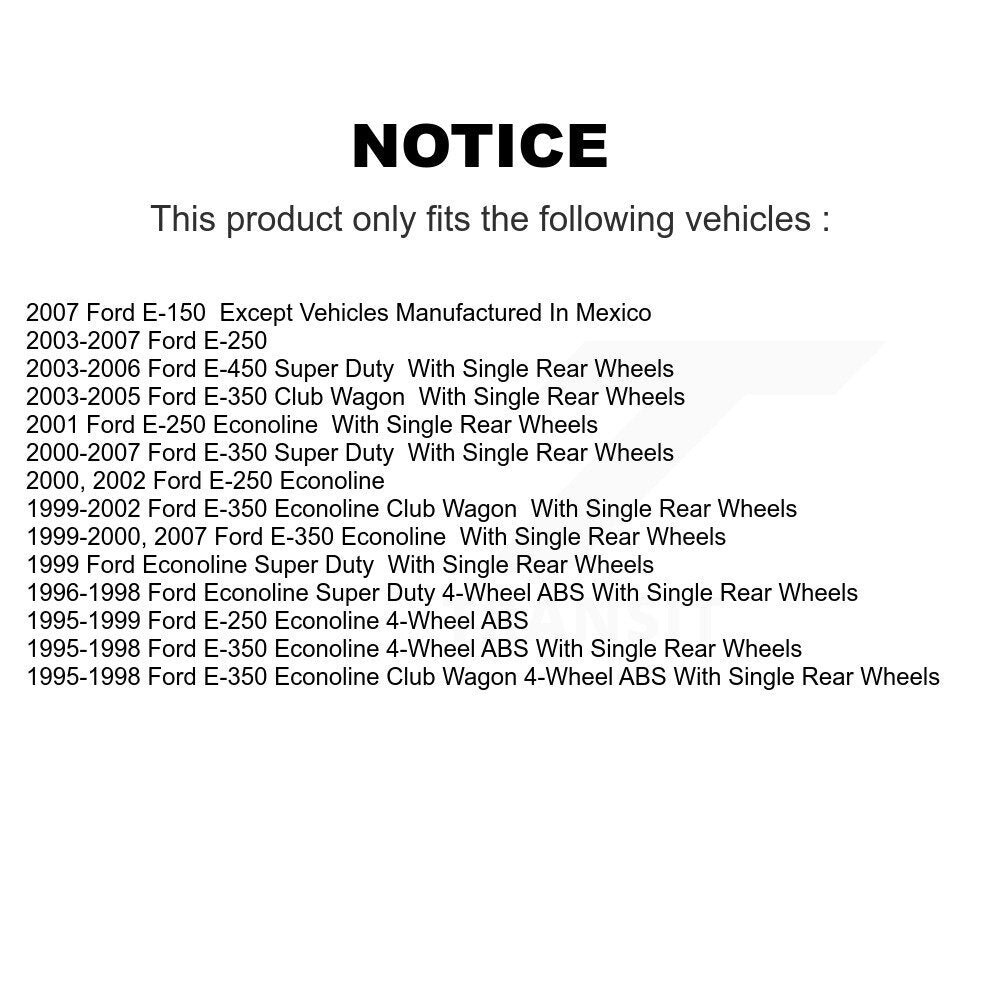 Front Coated Brake Rotors Semi-Metallic Pad Kit For Ford E-350 Super Duty E-250 Econoline KGA-104452
