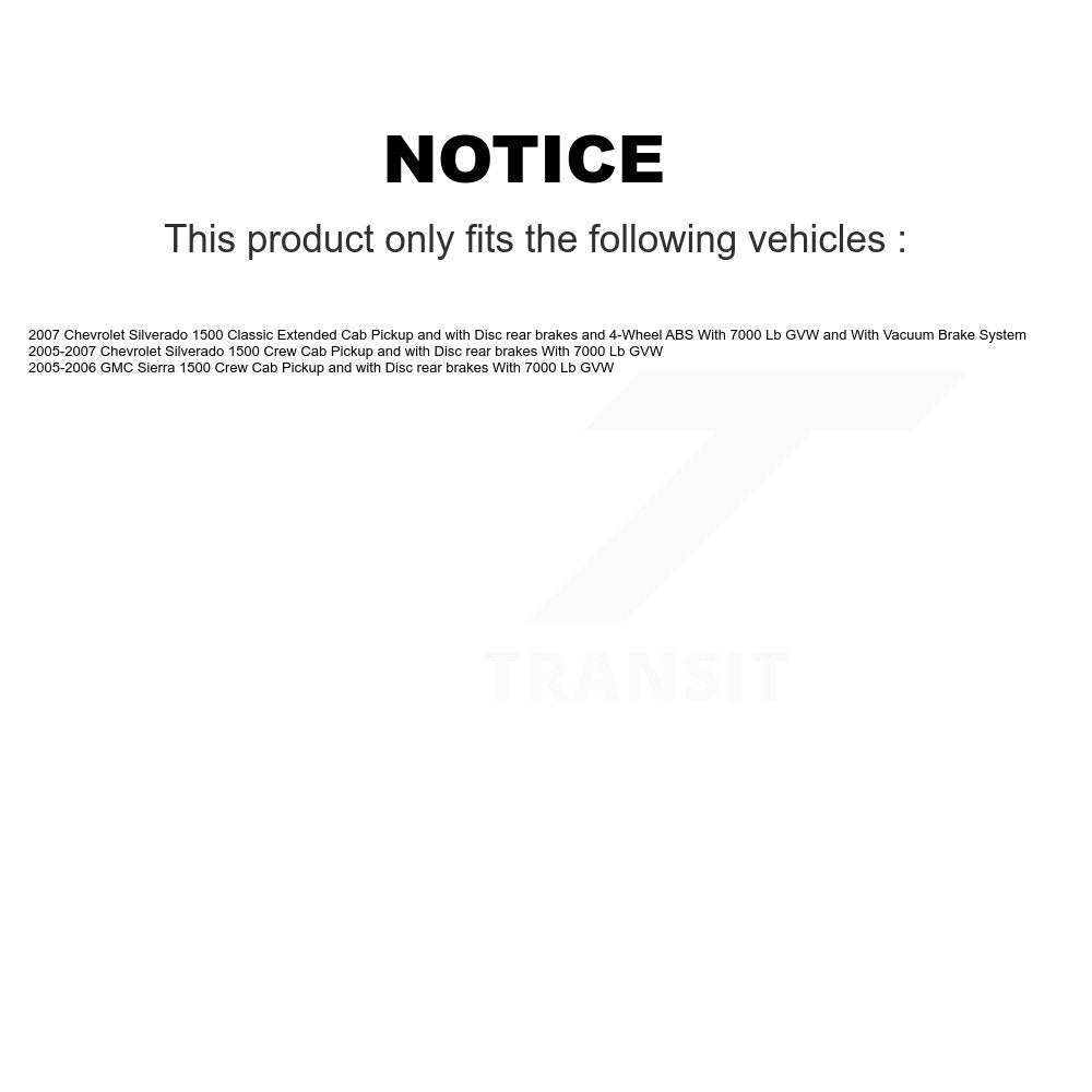 Front Rear Brake Rotor Semi-Metallic Pad Coat Drum Kit (9Pc) For Chevrolet Silverado 1500 KGA-104477