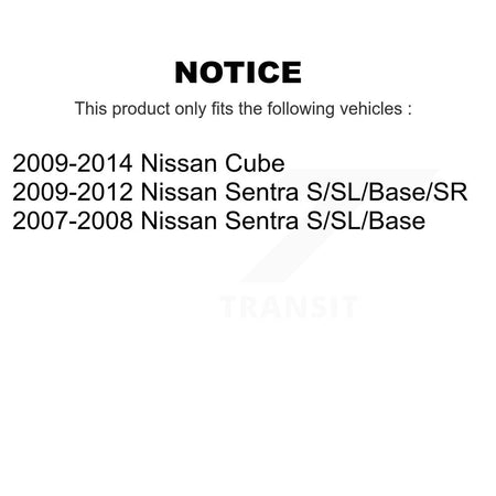 Front Rear Disc Brake Rotors Ceramic Pad And Coated Drum Kit (9Pc) For Nissan Sentra Cube KGA-104538