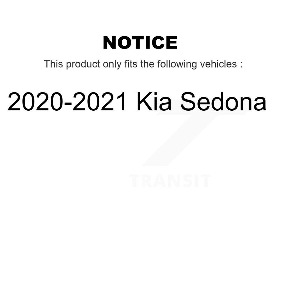 Front Coated Disc Brake Rotors And Ceramic Pads Kit For 2020-2021 Kia Sedona KGA-104623
