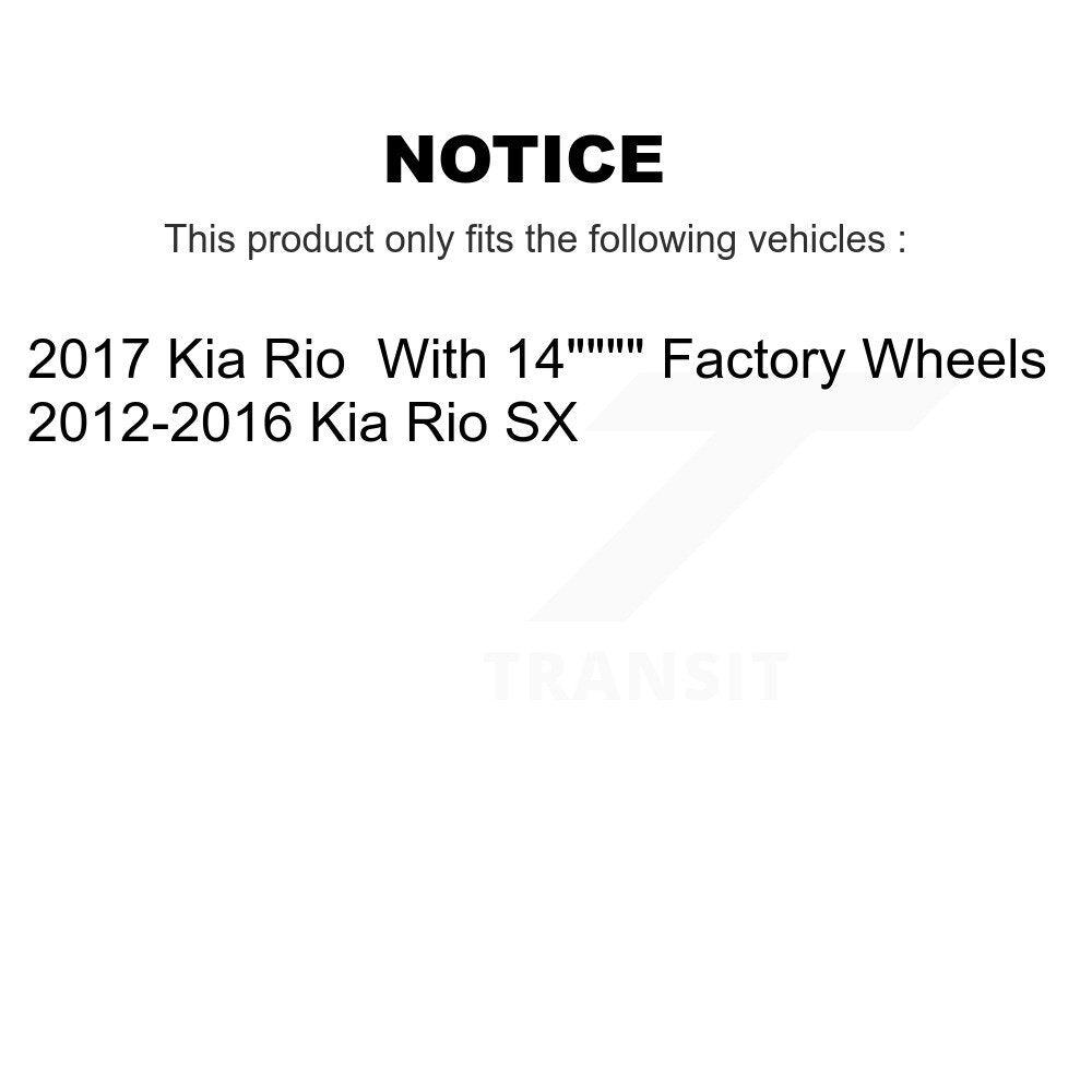 Front Coated Disc Brake Rotors And Ceramic Pads Kit For Kia Rio KGA-104637