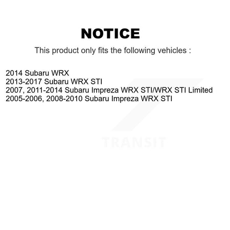 Front Coated Disc Brake Rotors And Semi-Metallic Pads Kit For Subaru Impreza WRX STI KGA-104643