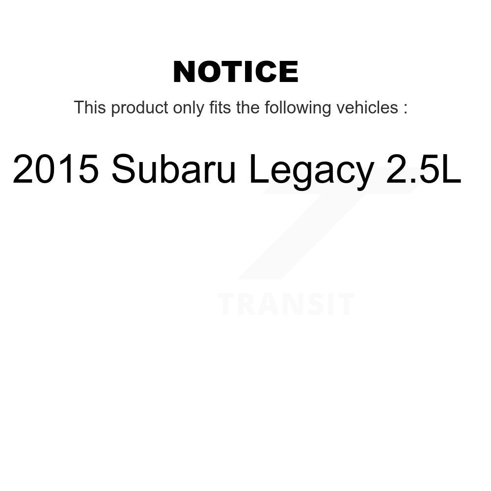 Front Coated Disc Brake Rotors And Ceramic Pads Kit For 2015 Subaru Legacy 2.5L KGA-104681