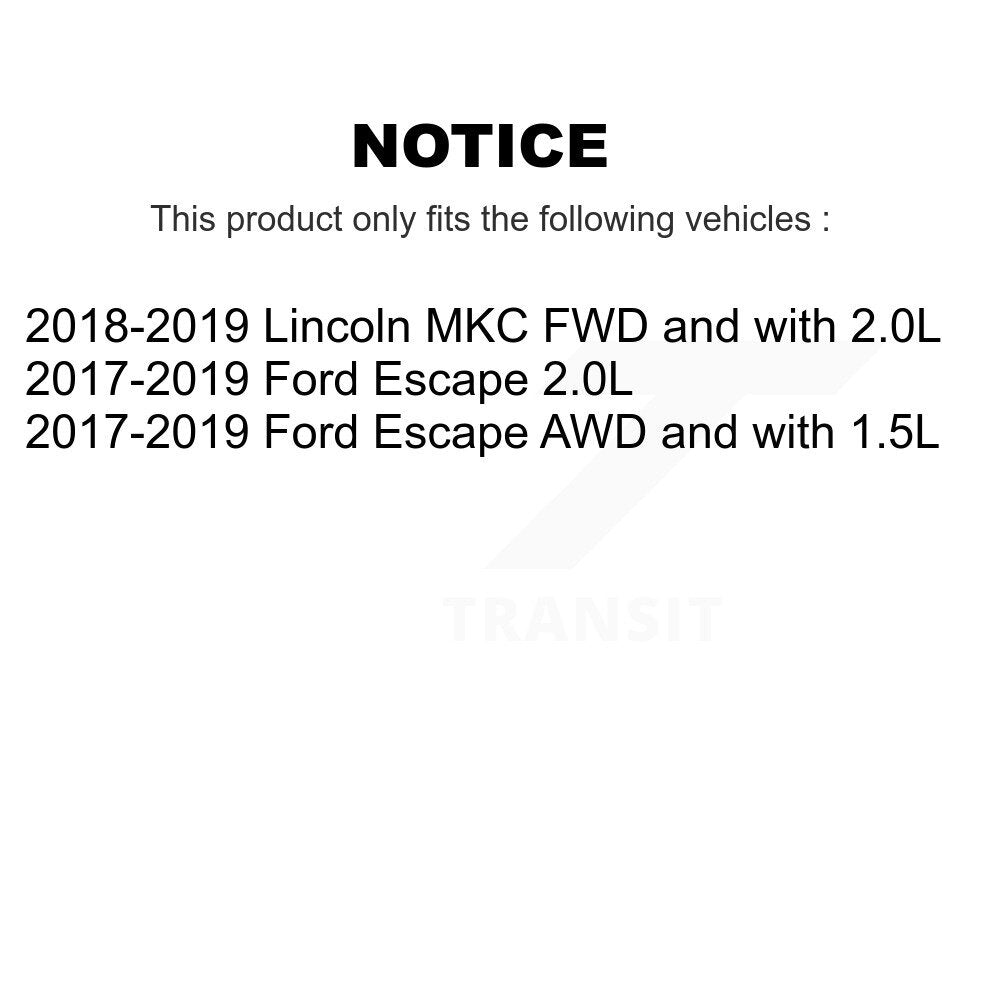 Front Ceramic Rear Semi-Metallic Pad & Coated Brake Rotor Kit For Ford Escape Lincoln MKC KGA-105051