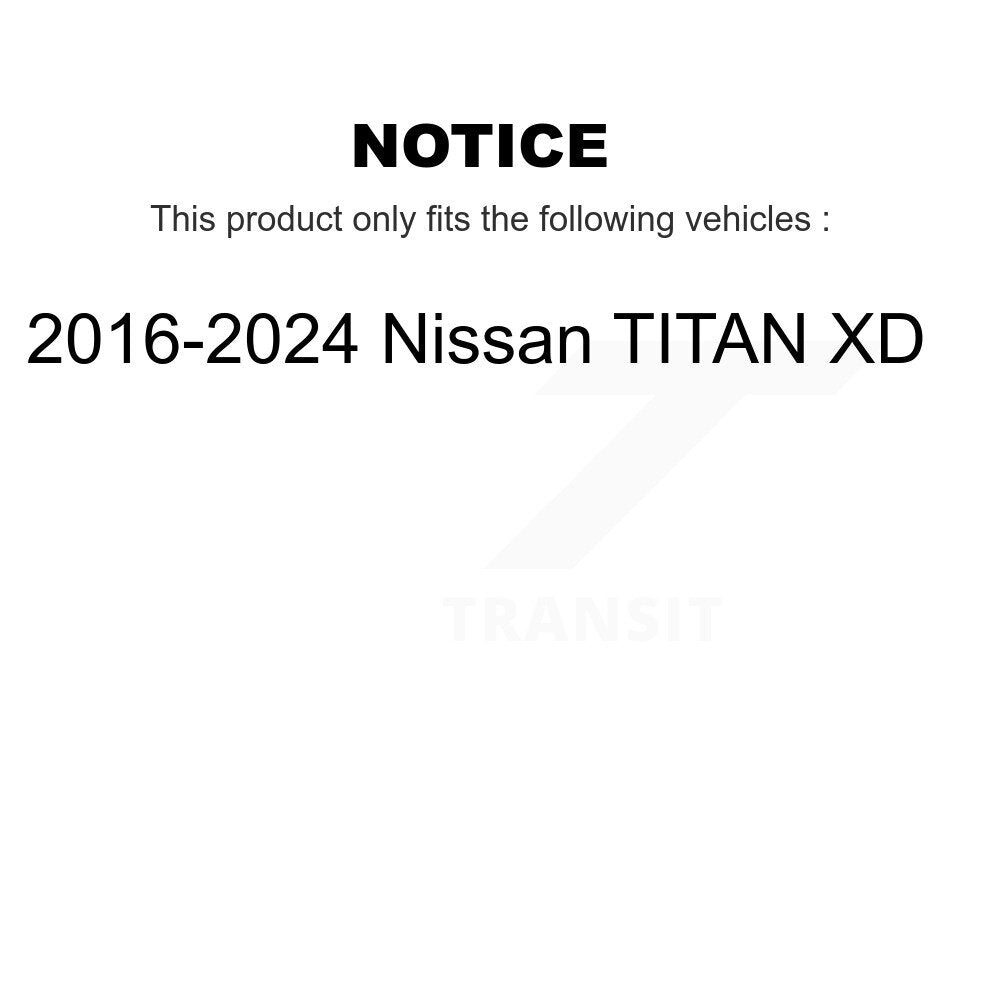 Front Ceramic Rear Semi-Metallic Pad Coated Brake Rotor Kit For 2016-2024 Nissan TITAN XD KGA-105071