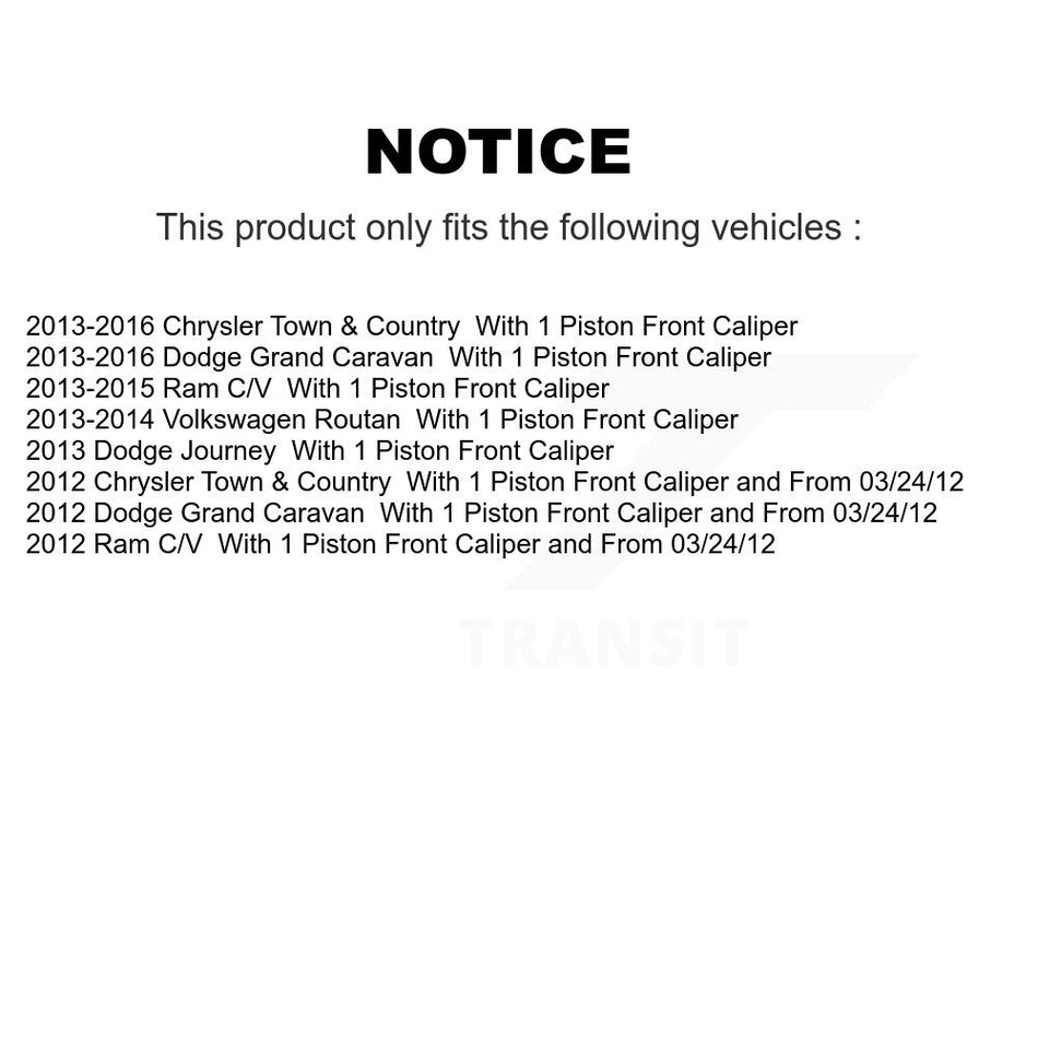 Rear Coat Brake Rotor Ceramic Pad Kit For Dodge Grand Caravan Chrysler Town & Country Ram KGA-105361