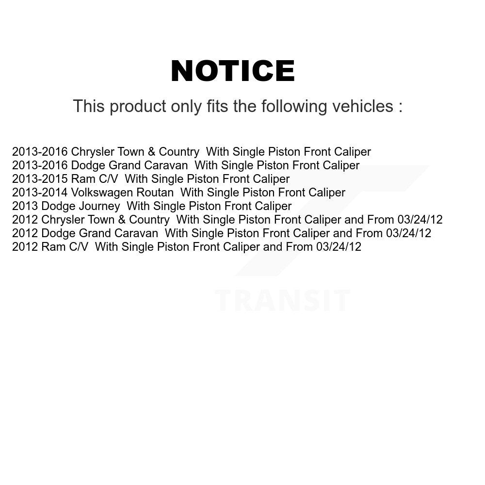 Rear Coat Brake Rotor Ceramic Pad Kit For Dodge Grand Caravan Chrysler Town & Country Ram KGA-105362