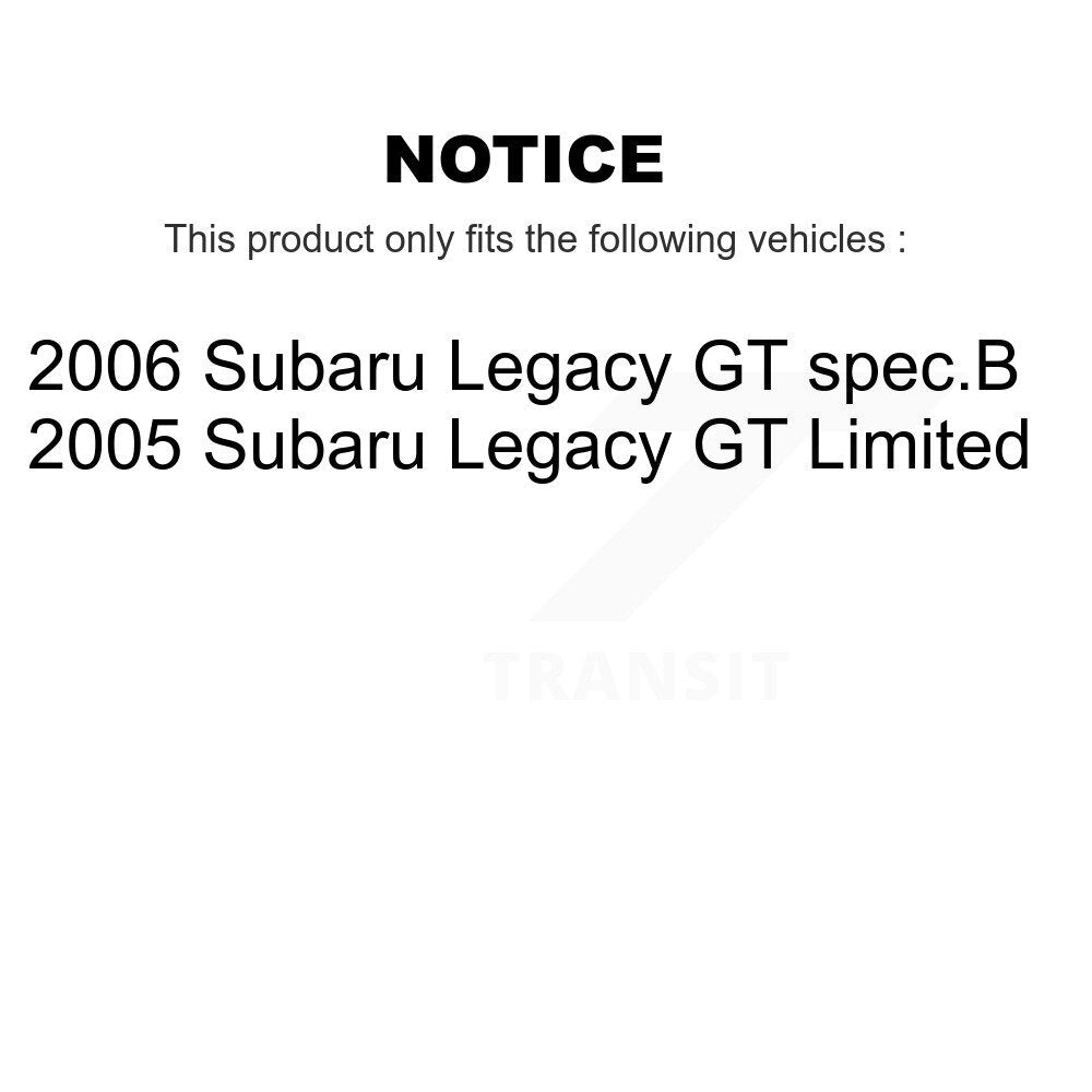 Rear Coated Disc Brake Rotors And Ceramic Pads Kit For Subaru Legacy KGA-105422