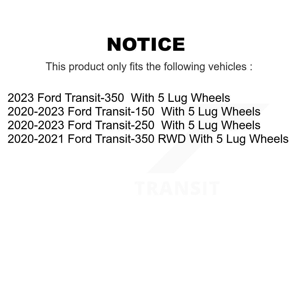 Rear Coat Brake Rotors Semi-Metallic Pad Kit For Ford Transit-250 Transit-150 Transit-350 KGA-105594
