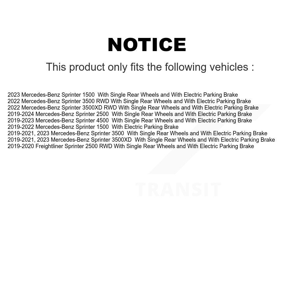 Front Rear Semi-Metallic Pad Coated Brake Rotors Kit For Mercedes-Benz Sprinter 2500 3500 KGA-105712