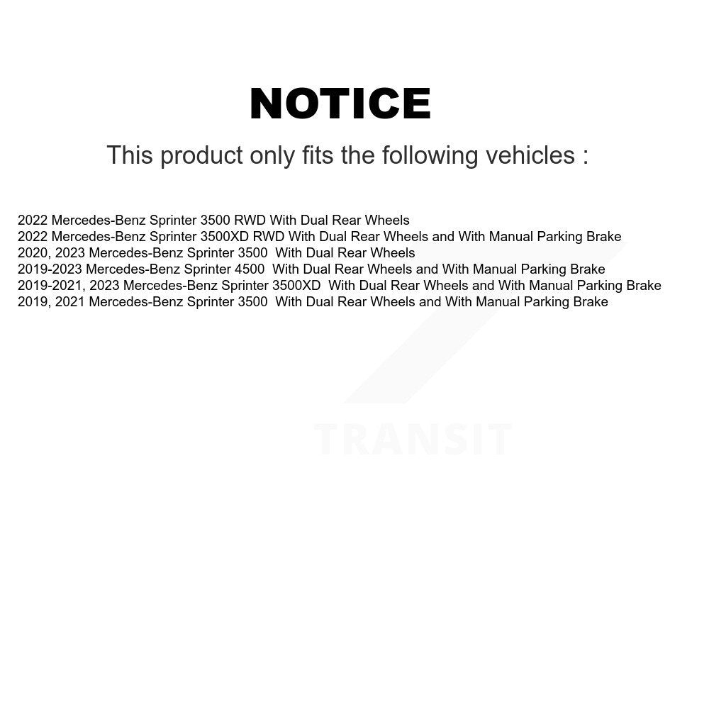 Front Rear Semi-Metallic Pad Coated Brake Rotors Kit For Mercedes-Benz Sprinter 3500 4500 KGA-105714
