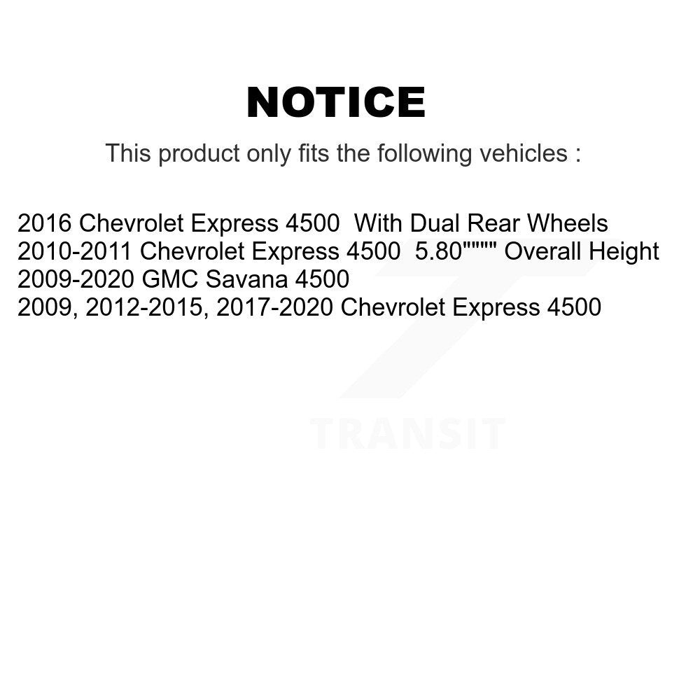 Front Rear Ceramic Pad Coated Disc Brake Rotors Kit For Chevrolet Express 4500 GMC Savana KGA-105733