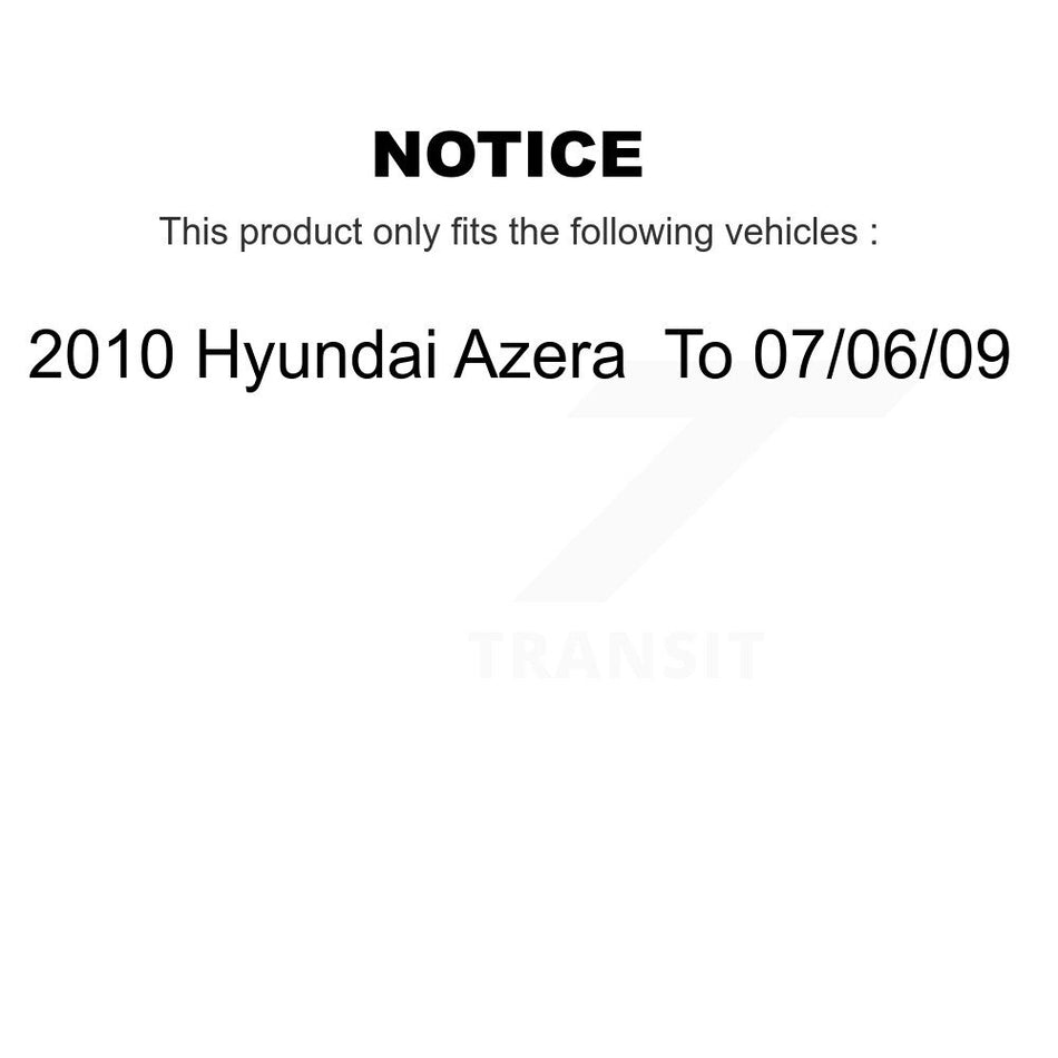 Front Rear Ceramic Pad And Coated Disc Brake Rotor Kit For 2010 Hyundai Azera To 07 06 09 KGA-105854