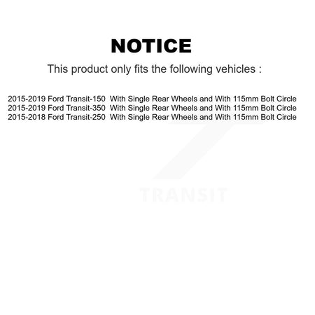 Front Coat Brake Rotor Semi-Metallic Pad Kit For Ford Transit-250 Transit-150 Transit-350 KGA-106020