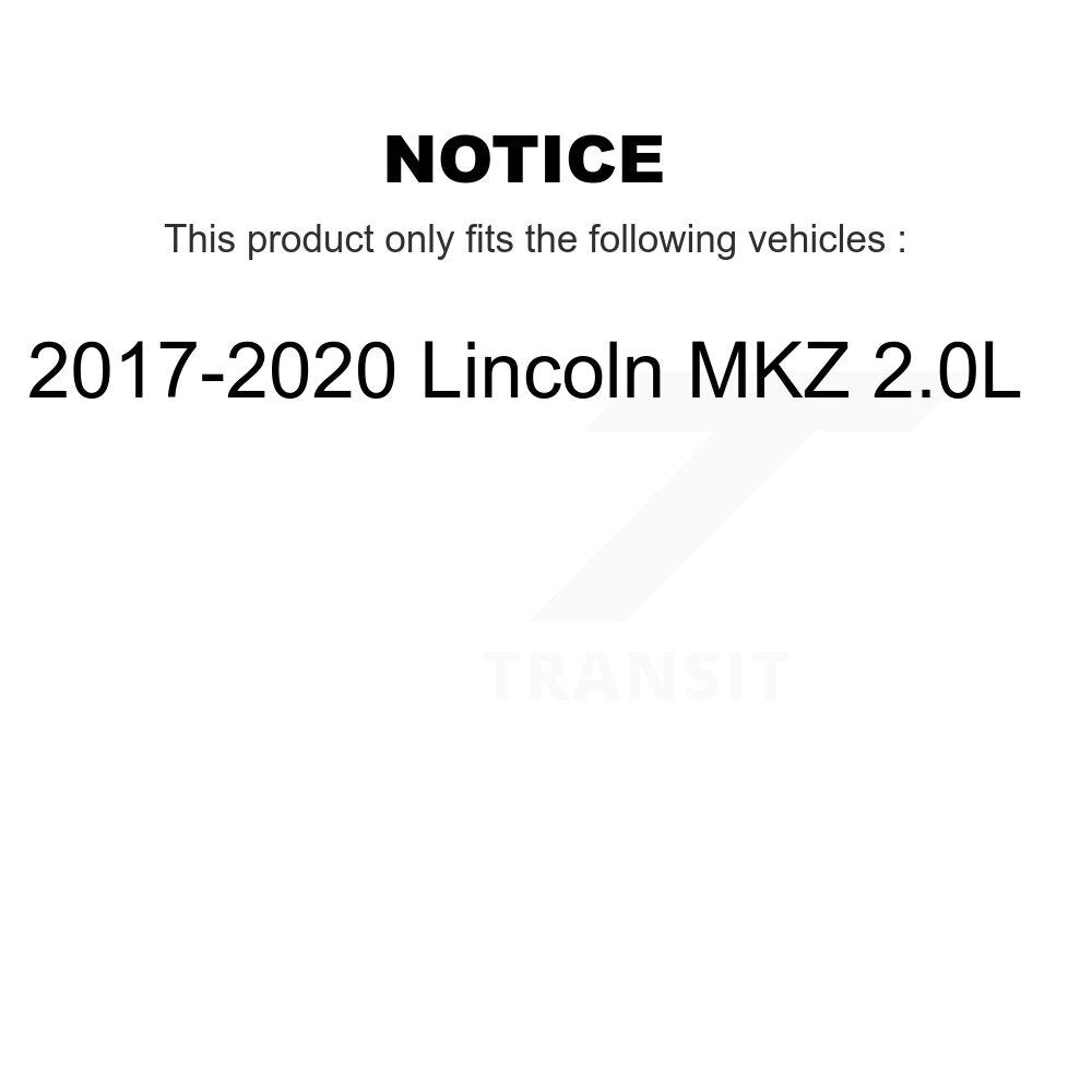Front Ceramic Rear Semi-Metallic Pad Coat Brake Rotors Kit For 2017-2020 Lincoln MKZ 2.0L KGA-106102