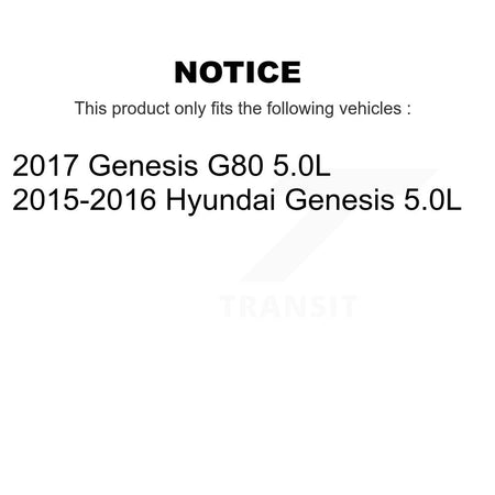 Front Rear Ceramic Pads And Coated Disc Brake Rotors Kit For Hyundai Genesis G80 5.0L KGA-106119