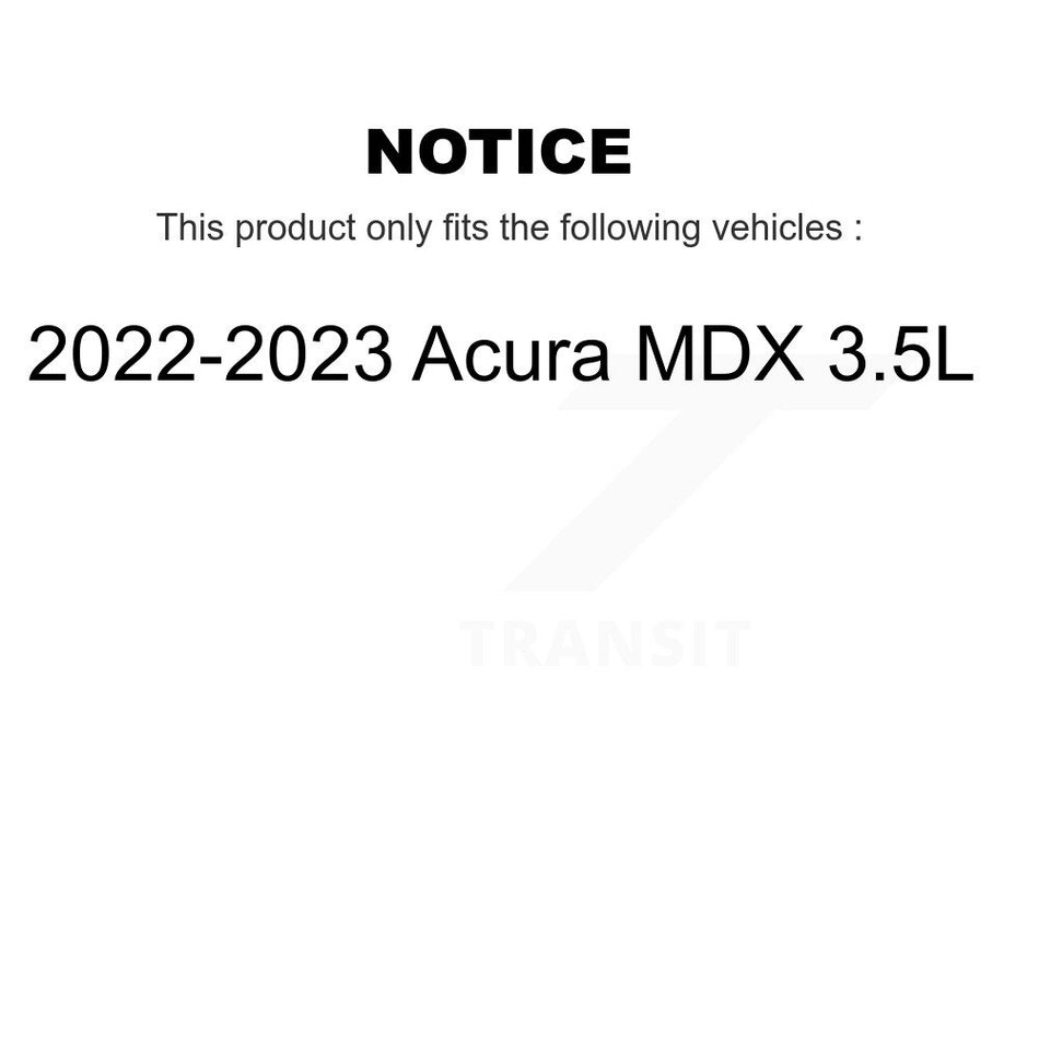Front Rear Ceramic Pads And Coated Disc Brake Rotors Kit For 2022-2023 Acura MDX 3.5L KGA-106202