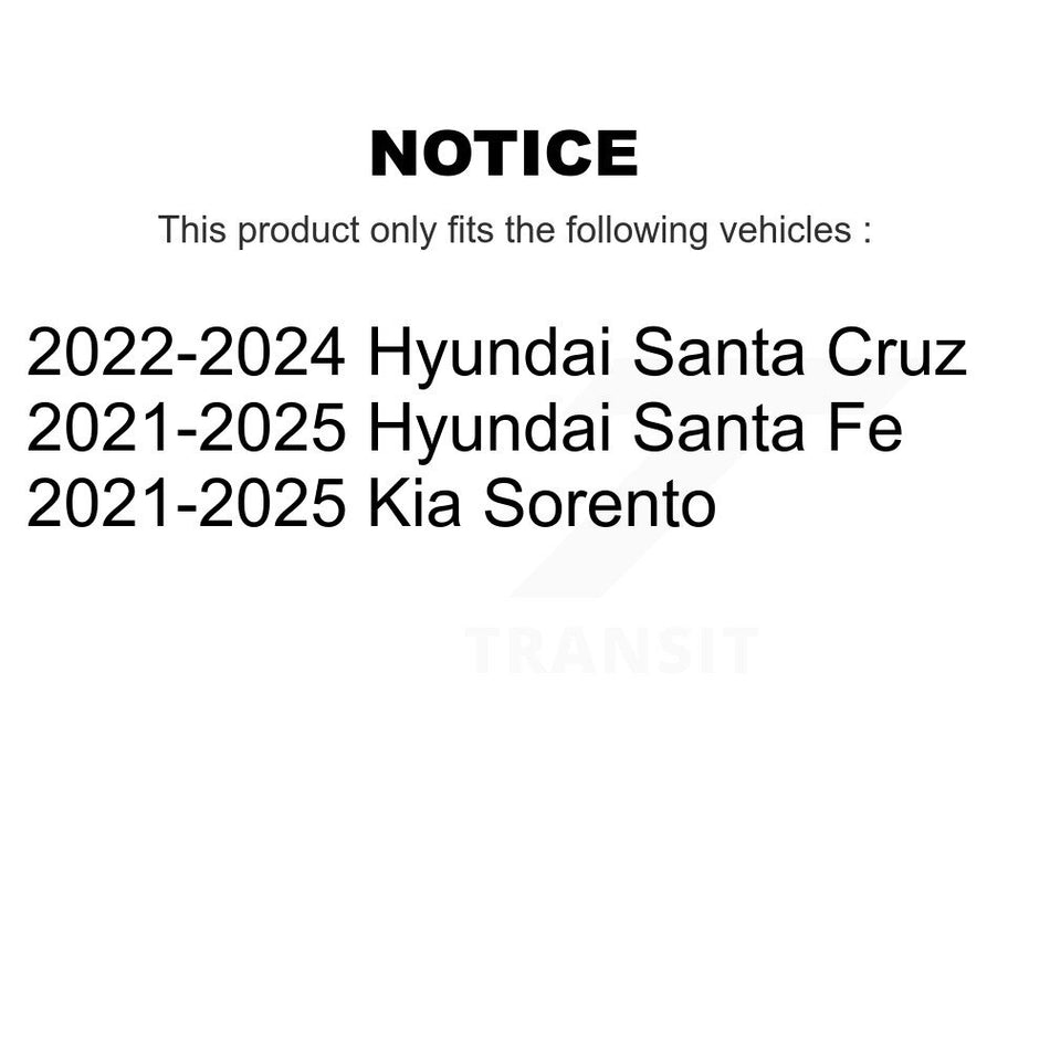 Front Coated Disc Brake Rotors And Ceramic Pads Kit For Hyundai Santa Fe Kia Sorento Cruz KGA-106233