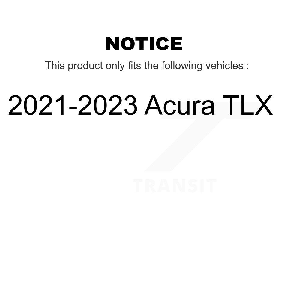 Rear Coated Disc Brake Rotors And Ceramic Pads Kit For 2021-2023 Acura TLX KGA-106295