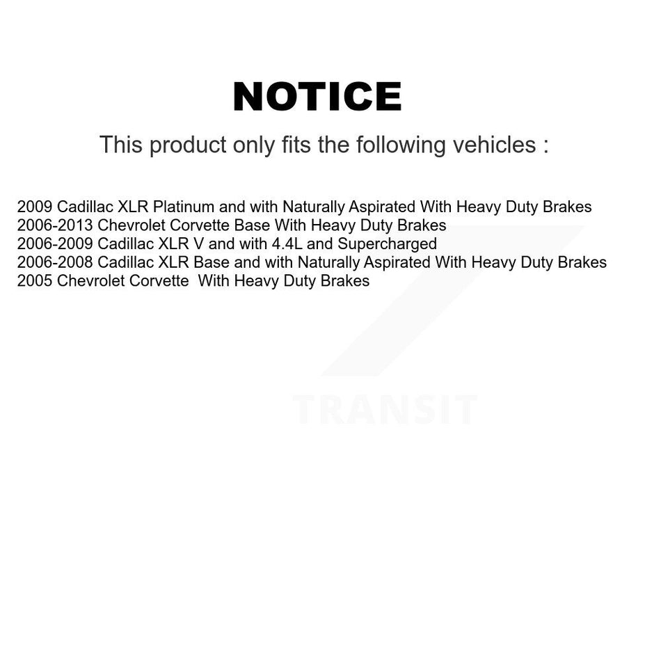 Rear Disc Coated Rotors Ceramic Pads & Parking Shoes Kit For Chevrolet Corvette Cadillac KGA-106486
