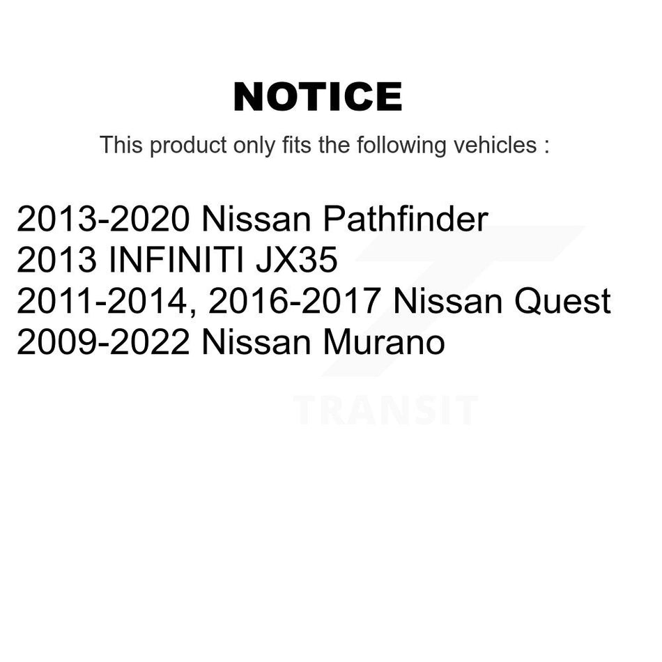 Rear Disc Coated Rotors Ceramic Pads Parking Shoes Kit For Nissan Murano Pathfinder JX35 KGA-106721