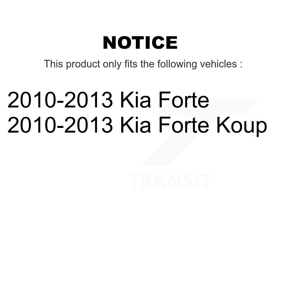 Rear Disc Coated Rotors Ceramic Pads Parking Brake Shoes Kit For 2010-2013 Kia Forte Koup KGA-106726