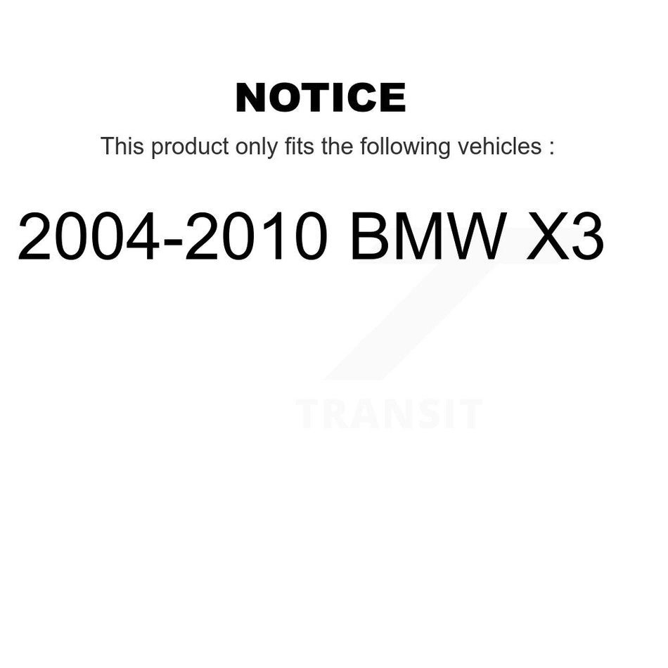 Rear Disc Coated Rotors Semi-Metallic Pads & Parking Brake Shoes Kit For 2004-2010 BMW X3 KGA-106867