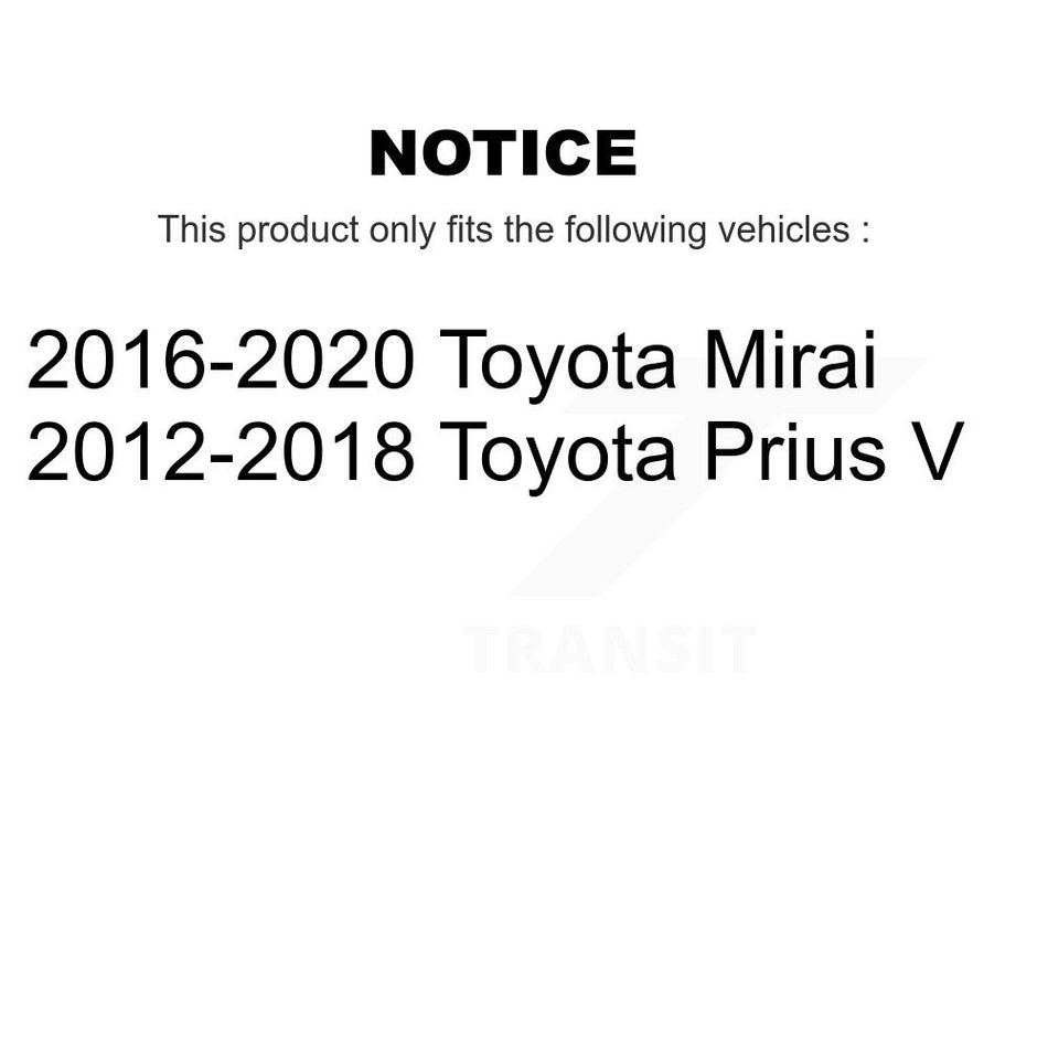 Rear Disc Coated Rotors Ceramic Pads And Parking Brake Shoes Kit For Toyota Prius V Mirai KGA-106882