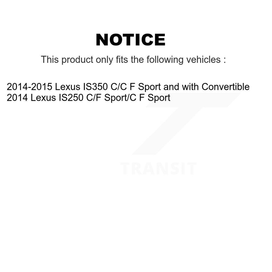 Rear Disc Coated Rotors Ceramic Pads And Parking Brake Shoes Kit For Lexus IS350 IS250 KGA-106885
