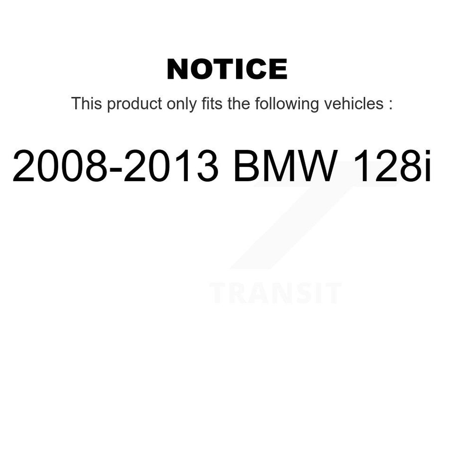 Rear Disc Coated Rotors Semi-Metallic Pads Parking Brake Shoes Kit For 2008-2013 BMW 128i KGA-106902