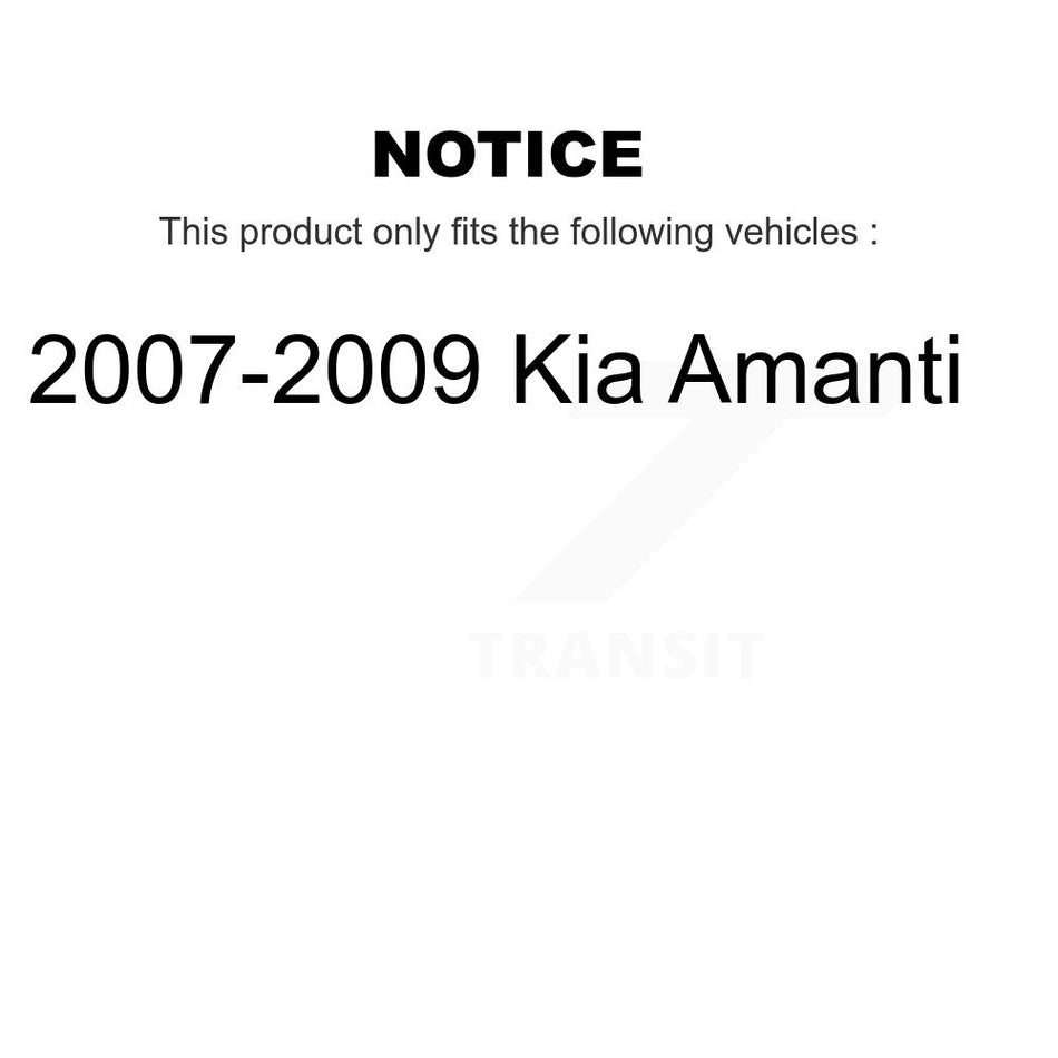 Rear Disc Coated Rotors Ceramic Pads And Parking Brake Shoes Kit For 2007-2009 Kia Amanti KGA-106915