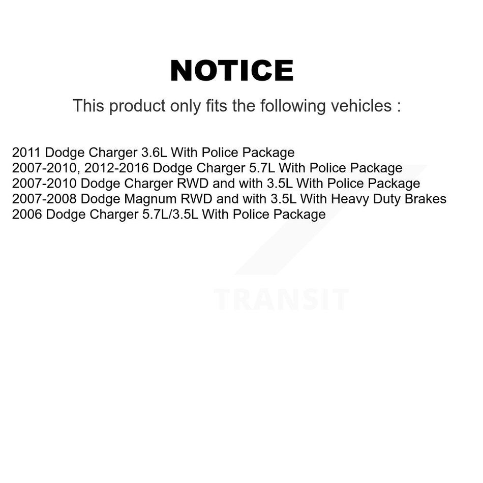 Rear Disc Coated Rotors Ceramic Pads Parking Shoes Hardware Kit For Dodge Charger Magnum KGA-107022