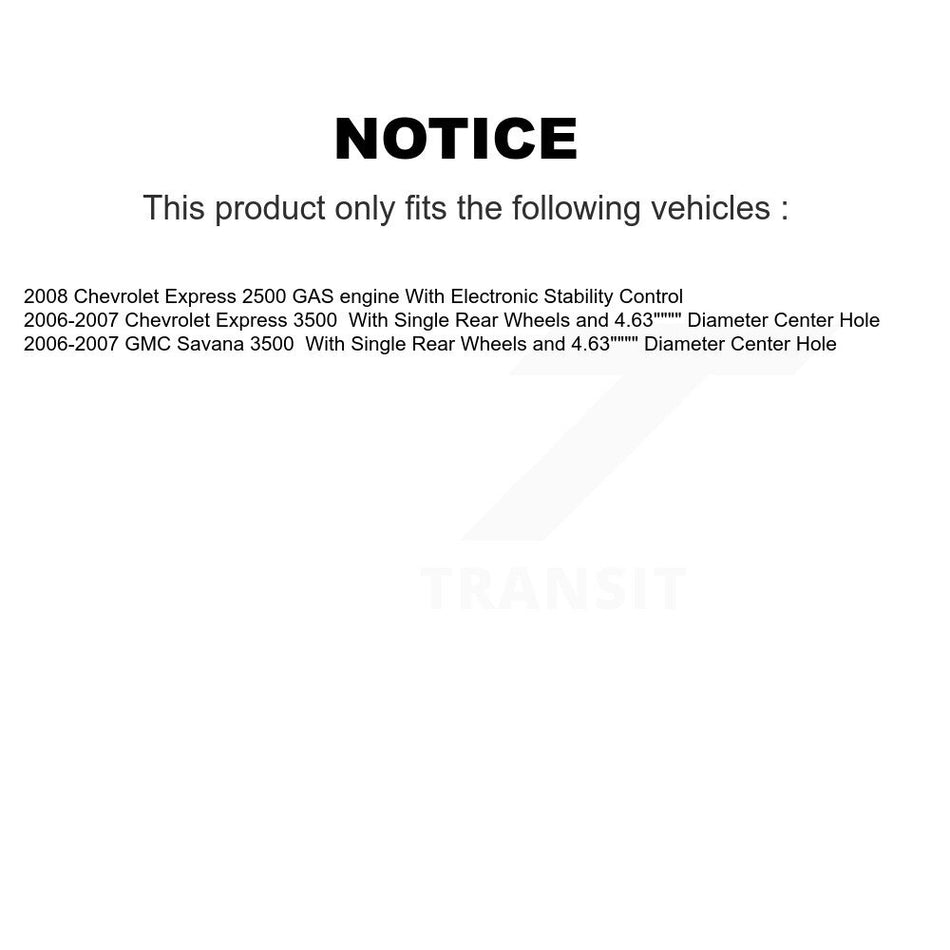 Rear Disc Coated Rotors Ceramic Pads Parking Shoes Hardware Kit For Chevrolet Express GMC KGA-107044
