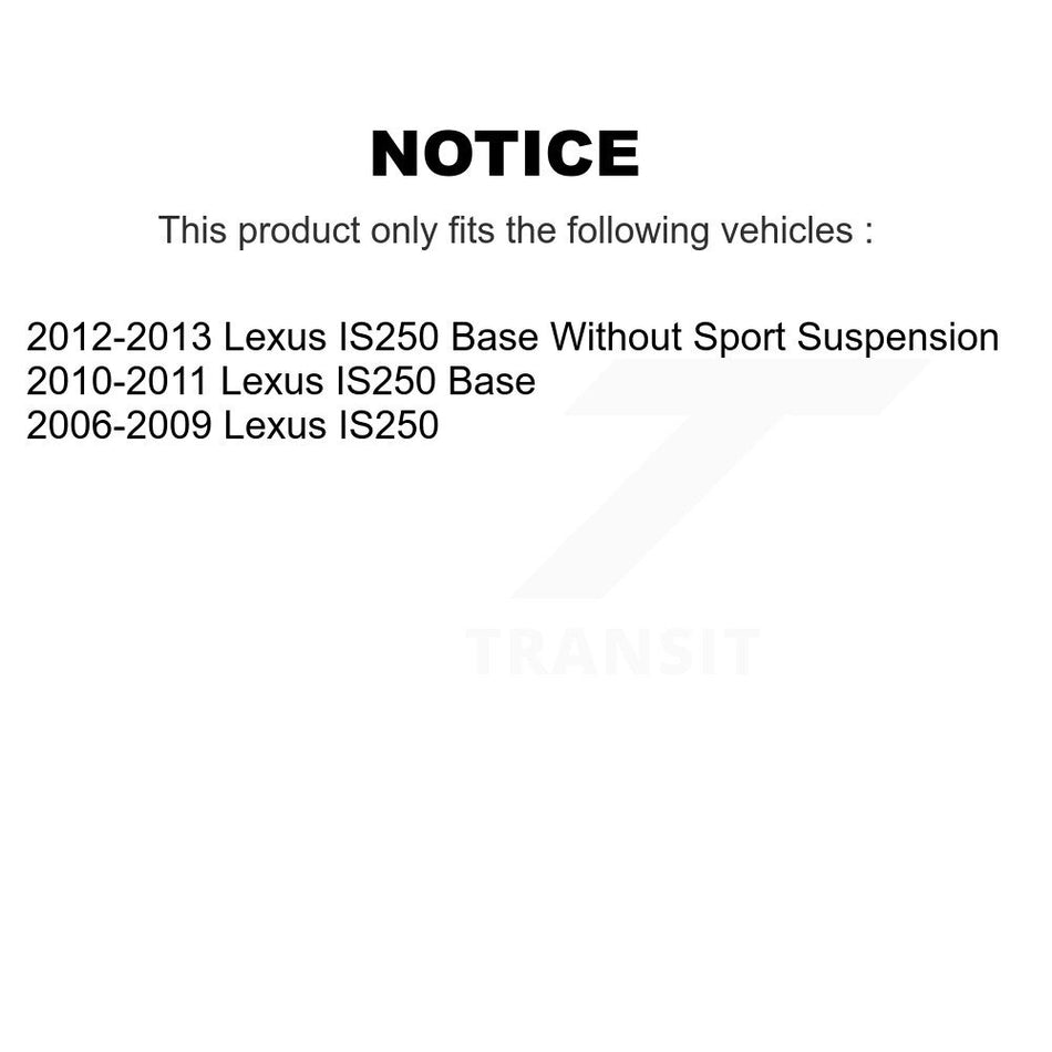 Rear Disc Coated Rotors Ceramic Pads Parking Brake Shoes And Hardware Kit For Lexus IS250 KGA-107081