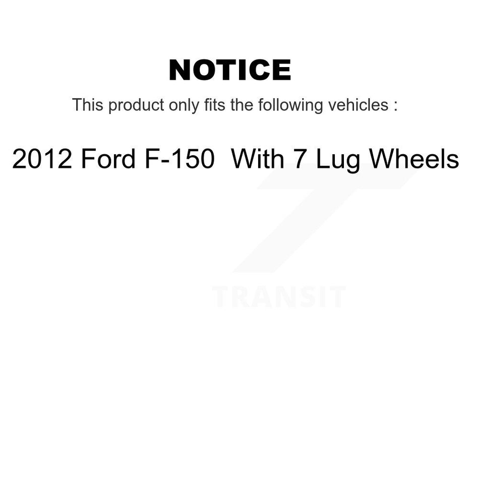Rear Disc Coated Rotors Semi-Metallic Pads Parking Shoes And Hardware Kit For Ford F-150 KGA-107108