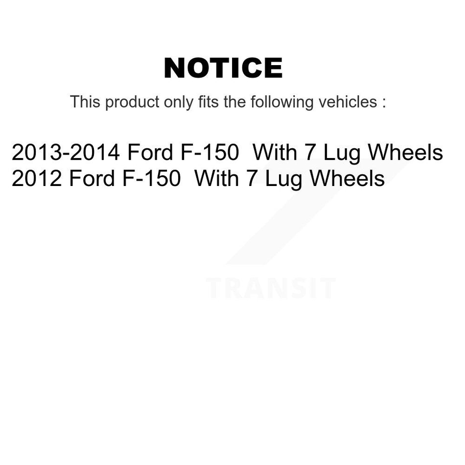 Rear Disc Coated Rotors Ceramic Pads Parking Brake Shoes And Hardware Kit For Ford F-150 KGA-107109