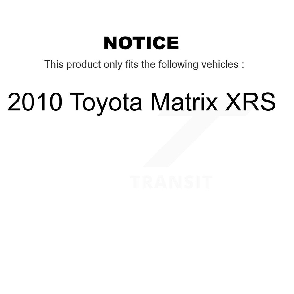 Rear Disc Coated Rotors Ceramic Pads Parking Shoes Hardware Kit For 10 Toyota Matrix XRS KGA-107196