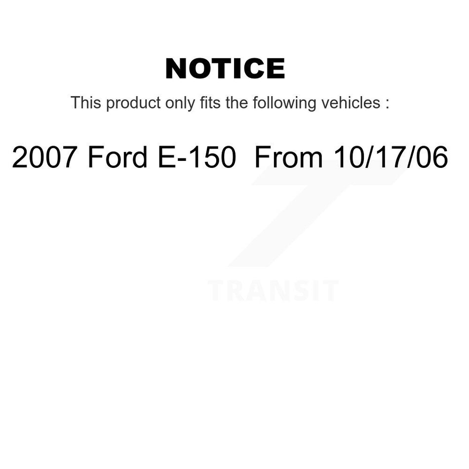 Rear Disc Coated Rotors Semi-Metallic Pads Parking Shoes And Hardware Kit For Ford E-150 KGA-107211