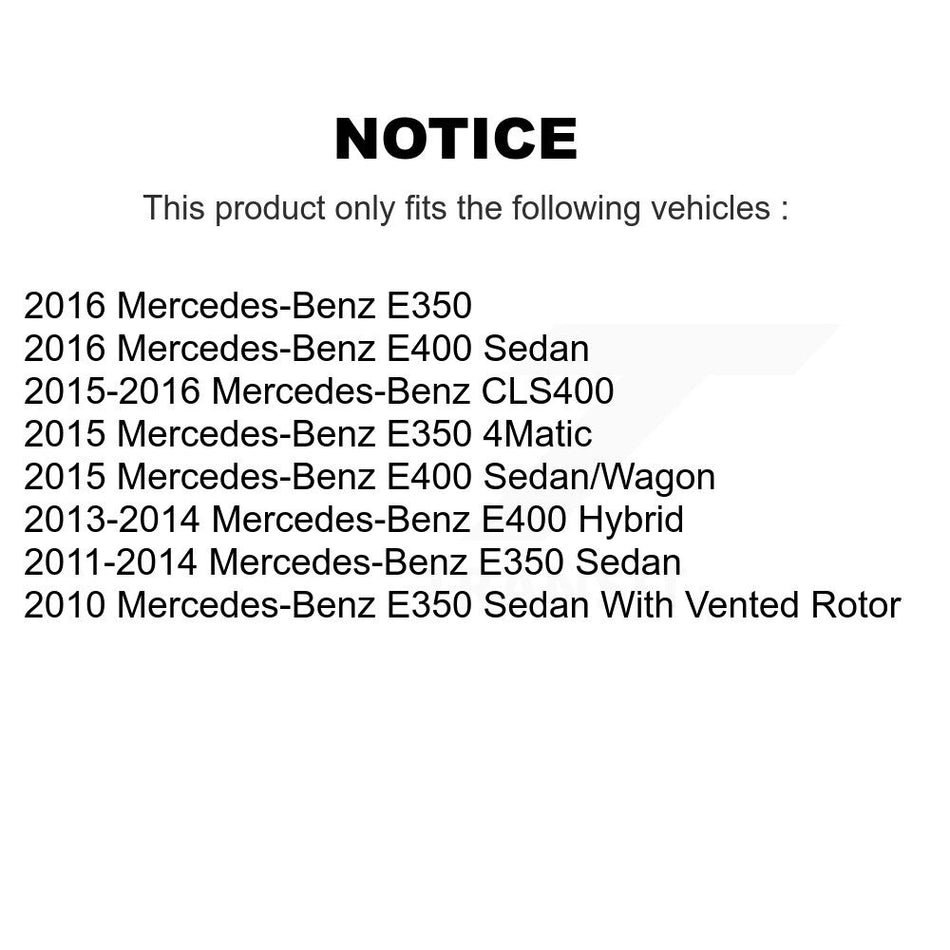 Rear Disc Coated Rotors Semi-Metallic Pads Parking Shoes & Hardware Kit For Mercedes-Benz KGA-107241