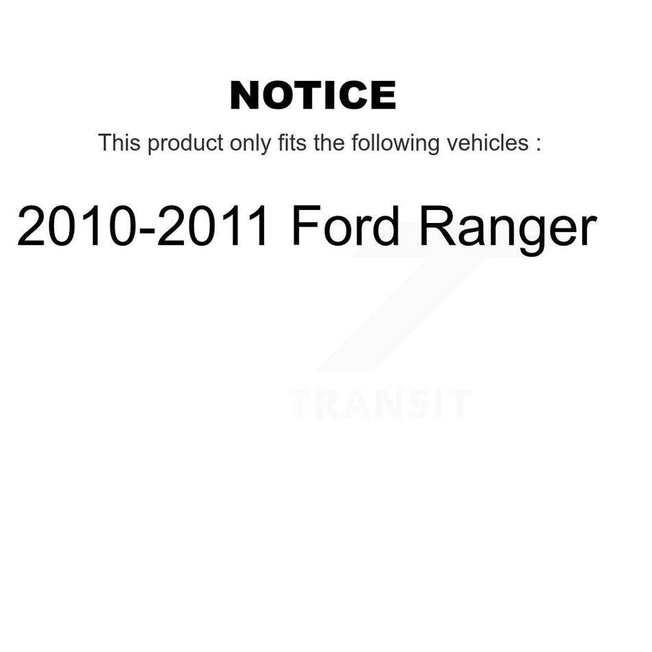 Rear Disc Coated Rotors Semi-Metallic Pads Parking Shoes And Hardware Kit For Ford Ranger KGA-107250