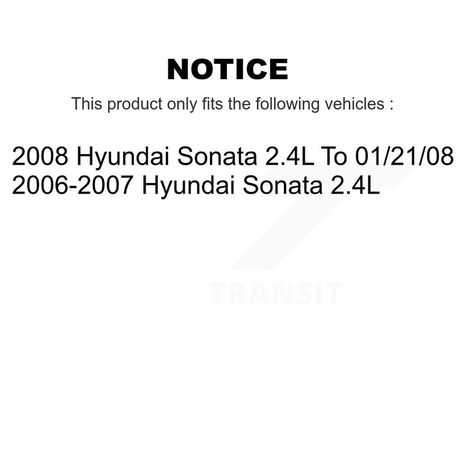 Rear Disc Coated Rotors Ceramic Pads Parking Shoes & Hardware Kit For Hyundai Sonata 2.4L KGA-107258