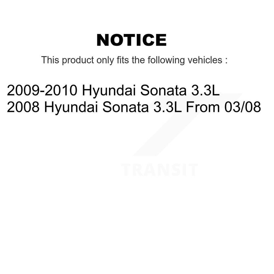 Rear Disc Coated Rotors Ceramic Pads Parking Shoes & Hardware Kit For Hyundai Sonata 3.3L KGA-107265