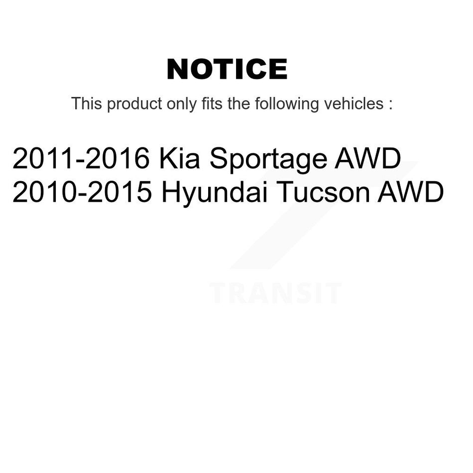 Rear Disc Coated Rotors Ceramic Pads Parking Shoes & Hardware Kit For Hyundai Tucson Kia KGA-107323