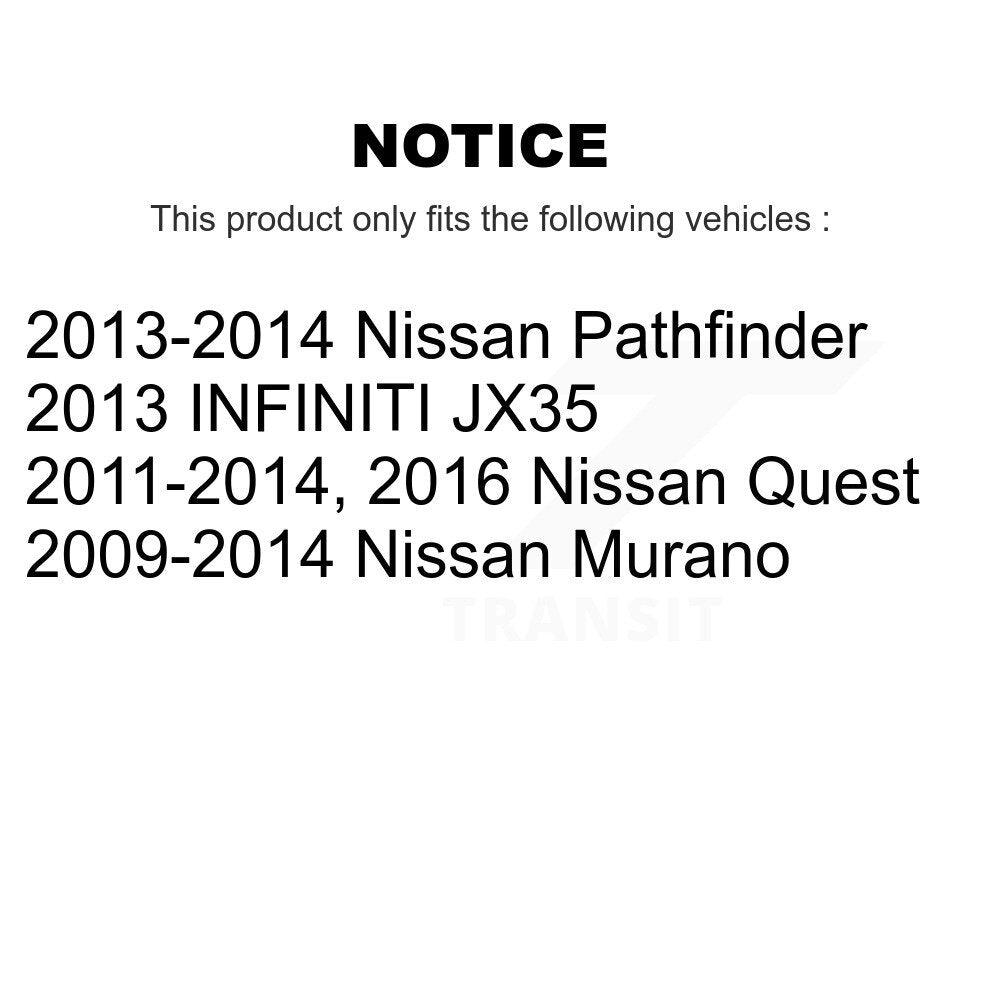 Rear Disc Coated Rotors Ceramic Pads Parking Shoes & Hardware Kit For Nissan Murano JX35 KGA-107354