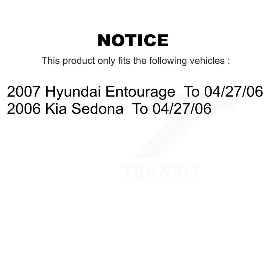Rear Disc Coated Rotors Semi-Metallic Pads Parking Shoes And Hardware Kit For Hyundai Kia KGA-107402