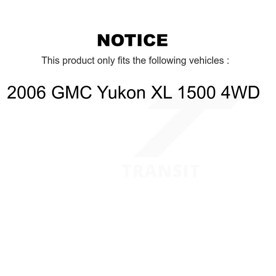 Rear Disc Coated Rotors Ceramic Pads Parking Shoes Hardware Kit For GMC Yukon XL 1500 4WD KGA-107403