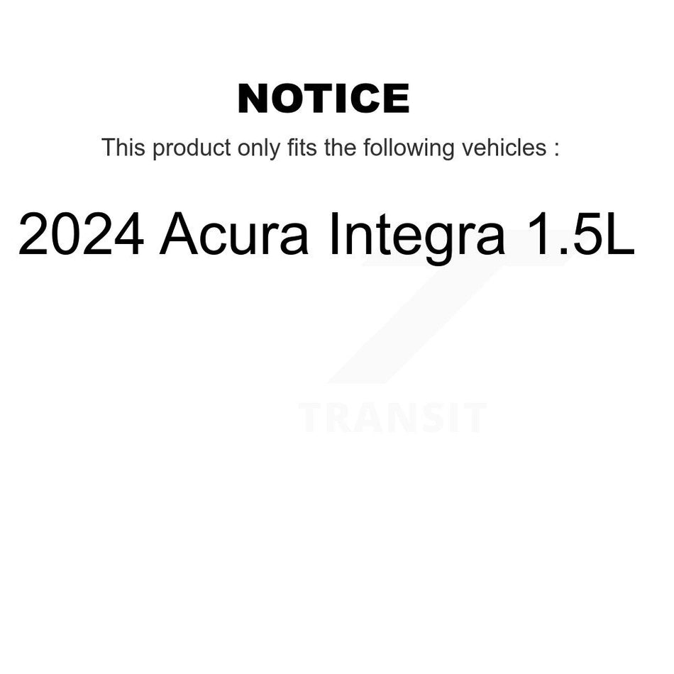 Rear Coated Disc Brake Rotors And Ceramic Pads Kit For 2024 Acura Integra 2.0L KGA-107523
