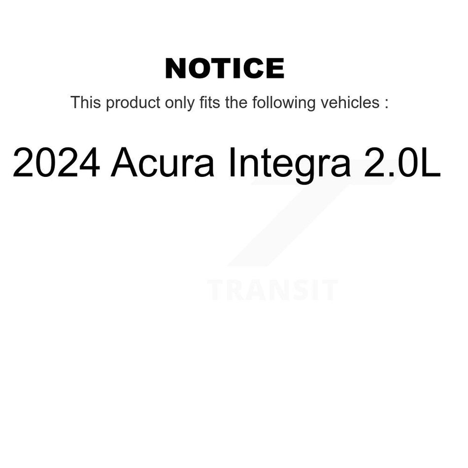 Rear Coated Disc Brake Rotors And Ceramic Pads Kit For 2024 Acura Integra 2.0L KGA-107524