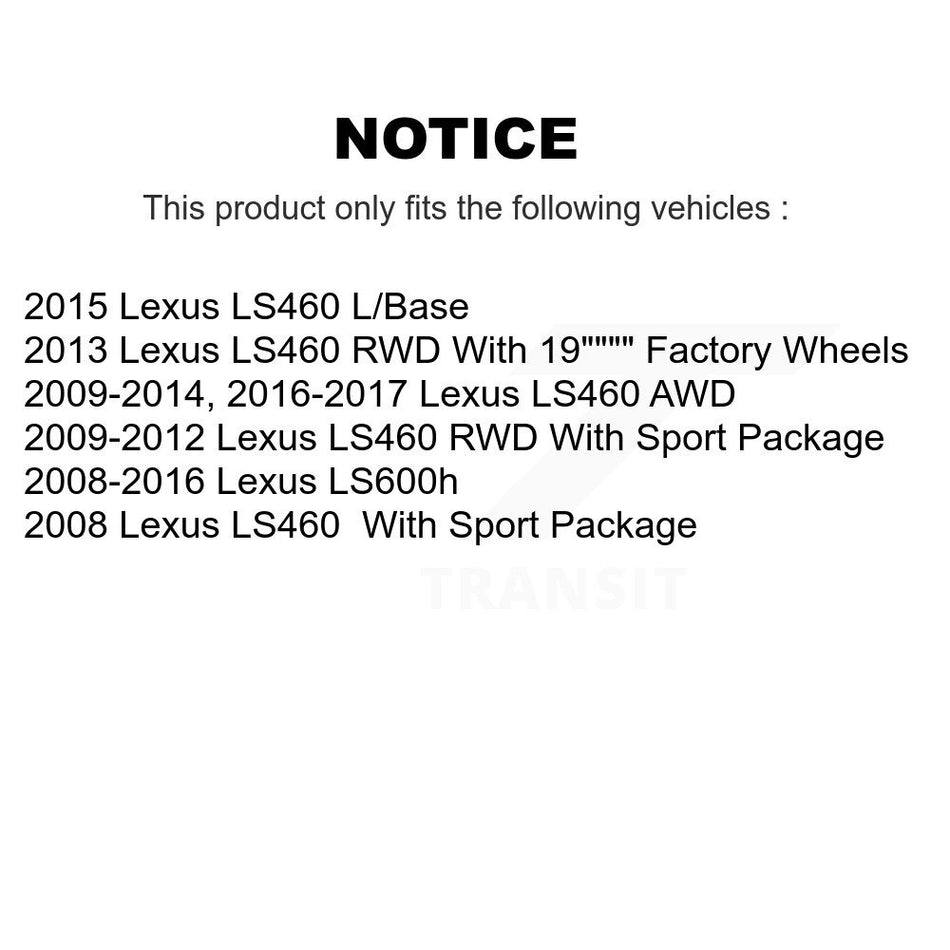 Rear Coated Disc Brake Rotors And Ceramic Pads Kit For Lexus LS460 LS600h KGA-107567